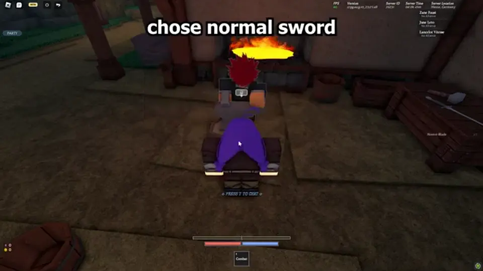 Clover RPG in-experience HUD with no Codes control