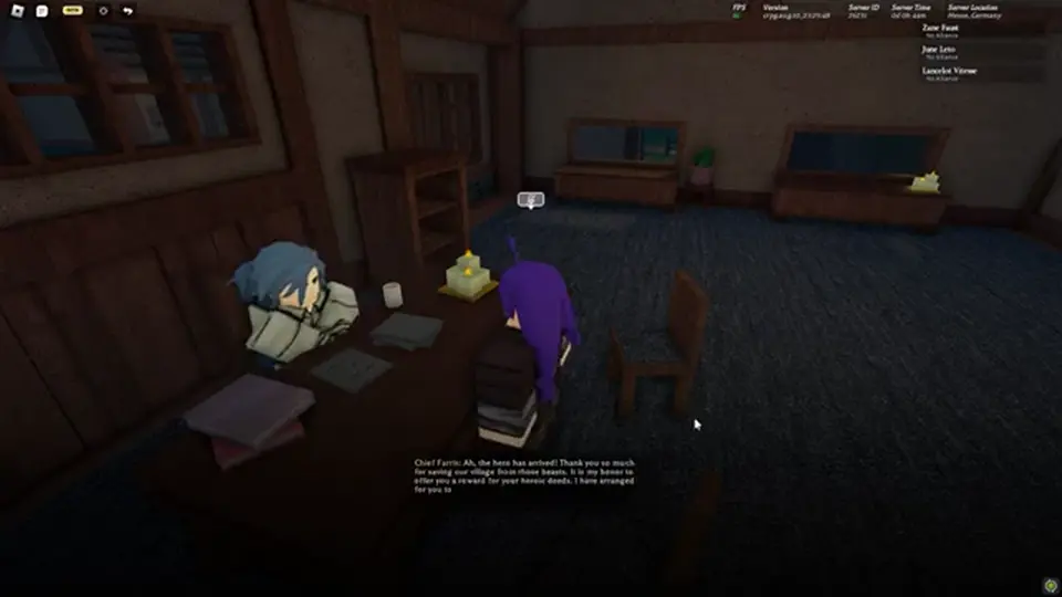 Clover RPG character create showing the race roll